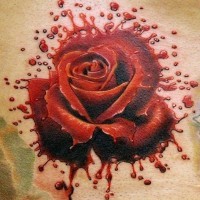 Rose und Schwupse Blutt Tattoo von Phil Garcia