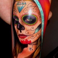 Tatuaggio realistico  Santa Morte