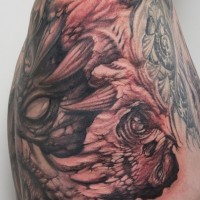 Monster skullish thing tattoo