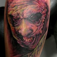 Spooky leatherface horror tattoo