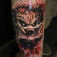 Tatuaje de Predator muy realista 3D detallado