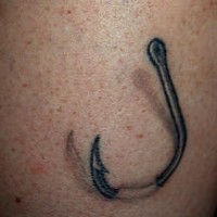 Hooked skin tattoo