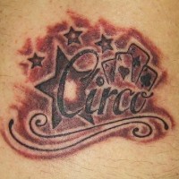 Tatuaggio carino la stella & le stelline & 