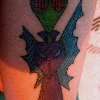 Le tatouage d'extra-terrestre prêtre vert