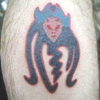 Le tatouage d'extra-terrestre poulpe