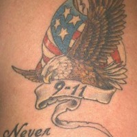 Vergessen Sie nie, 9 11 patriotisches Tattoo