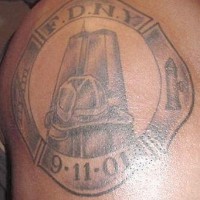 F.D.N.Y  9 11 schwarze Tinte Tattoo