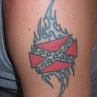 Flagge der Konföderierten Tribal Tattoo