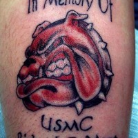 Usmc bulldog memorial tattoo