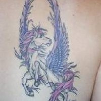 Majestic pegasus tattoo on shoulder