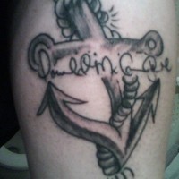 Navy anchor tattoo with name