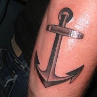 Qualitative steel anchor tattoo