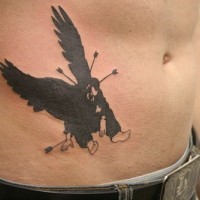 Tatuaggio angelo nero e le frecce