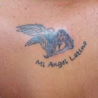 Tatuaje Mi ángel latino español
