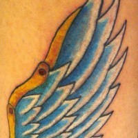 Une aile d'ange tatouage en couleur
