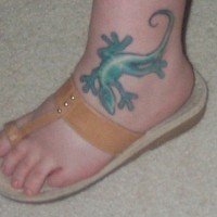 Lizard ankle tattoo