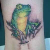 Frog ankle tattoo