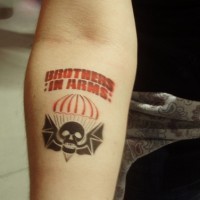 Brothers in arms arm tattoo