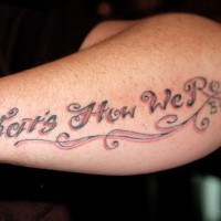 That's how we roll arm tattoo