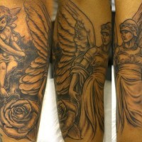 Tattoo von Engeln  am Arm