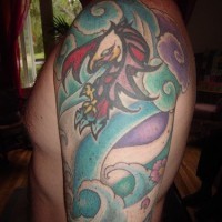 Tattoo von schlauem Adler am Arm