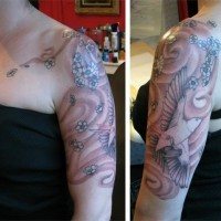 Wide and free  flight arm tattoo