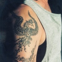 Firebird arm tattoo