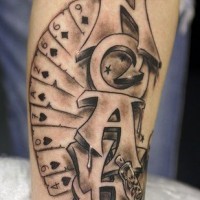 Noah devil's books  arm tattoo