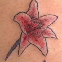 Le tatouage de fleur rose asiatique élégante