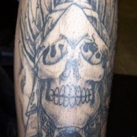 Tatuaggio Azteco Dio dei morti