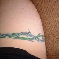 Rusty barb wire tattoo