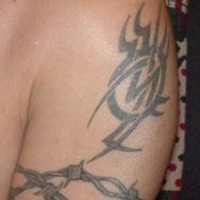 Barb wire tribal tattoo