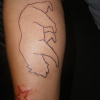 Le tatouage de silhouette d'ours
