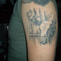 realistico toro tatuaggio sul braccio