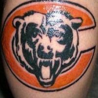 Bear team logo tattoo