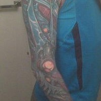 Full sleeve biomechanical tattoo photo