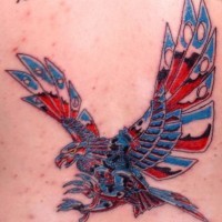 Tatuaje en el hombro, águila americana