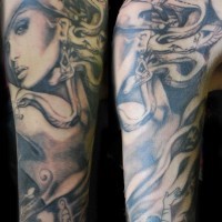 Medusa gorgona artwork tattoo