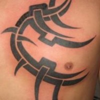 modello tribale tatuaggio nero