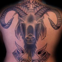 Okkultistische Ziege schwarzes Tattoo
