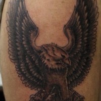 Large bald eagle tattoo