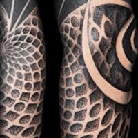 Black pattern artwork tattoo