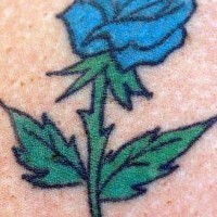 Tatuaje de la rosa azul