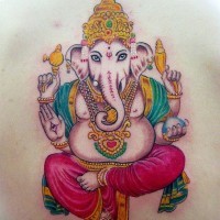 Impressive ganesha hindu tattoo