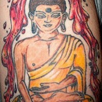 Hindu meditating buddha tattoo