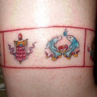 Tibetische Symbole Armband Tattoo