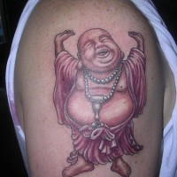 Le tatouage de Bouddha joyeux
