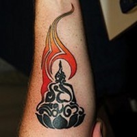 tatuaggio sul braccio shambala