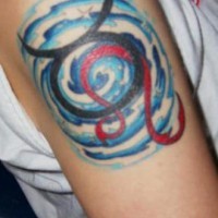 simbolo zodiacale toro tatuaggio colorato