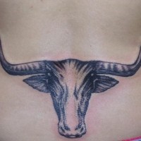 Skinny bull heat black ink tattoo